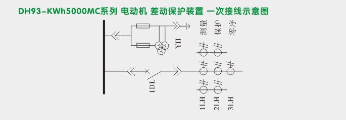 电动机差动保护,DH93差动保护装置,综保接线图