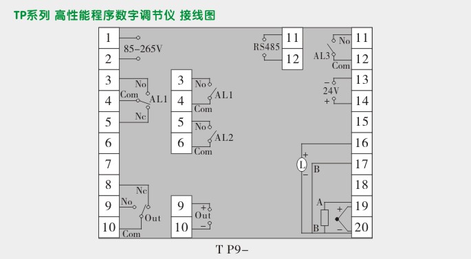 可控硅温度控制器,TP9单相移相触发温控器接线图